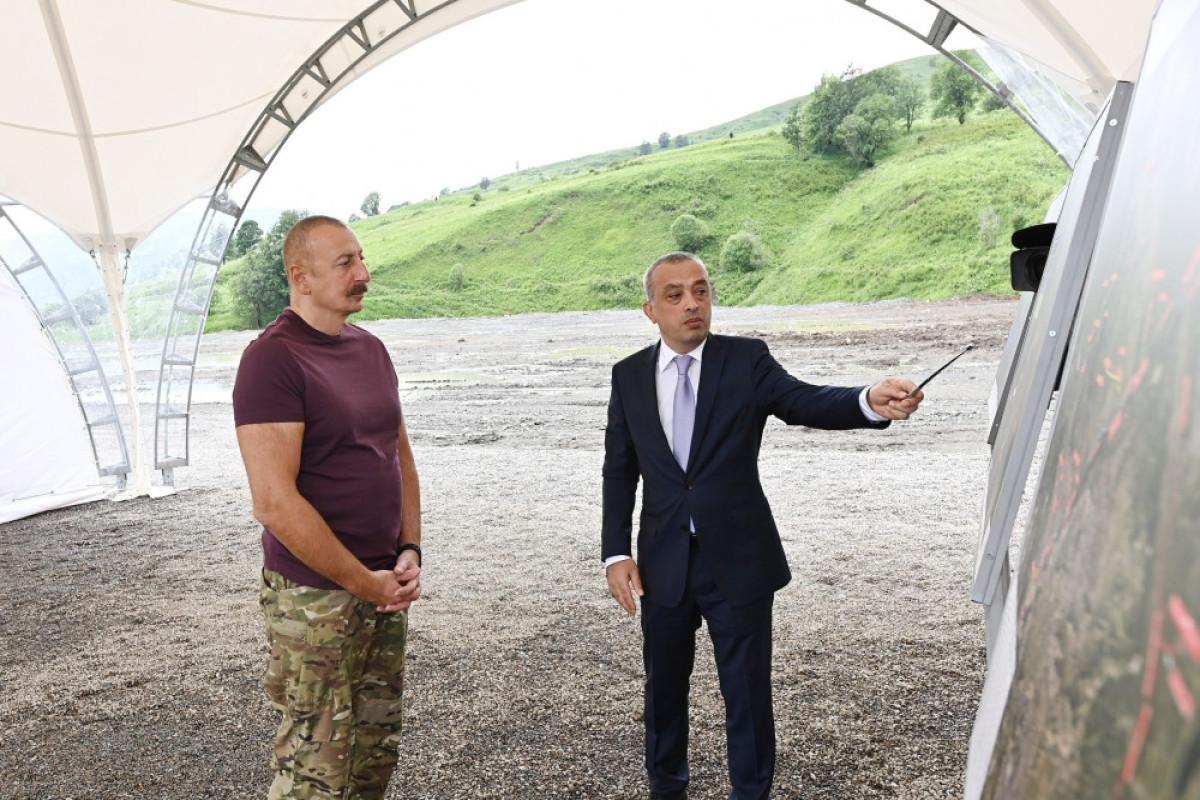 President Ilham Aliyev familiarized himself with “Hakarichay” reservoir project in Lachin district