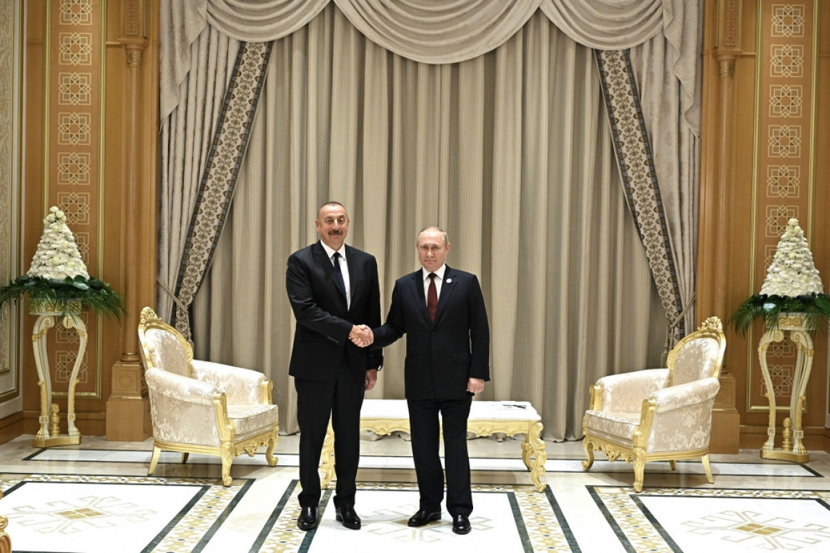 Ilham Aliyev, President of the Republic of Azerbaijan and Vladimir Putin,  Russian President