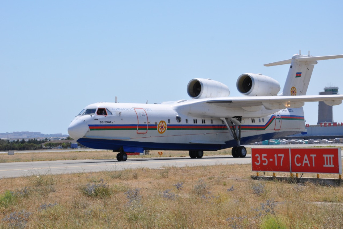 Amphibious aircraft of Azerbaijani MES returns from Turkiye-PHOTO 
