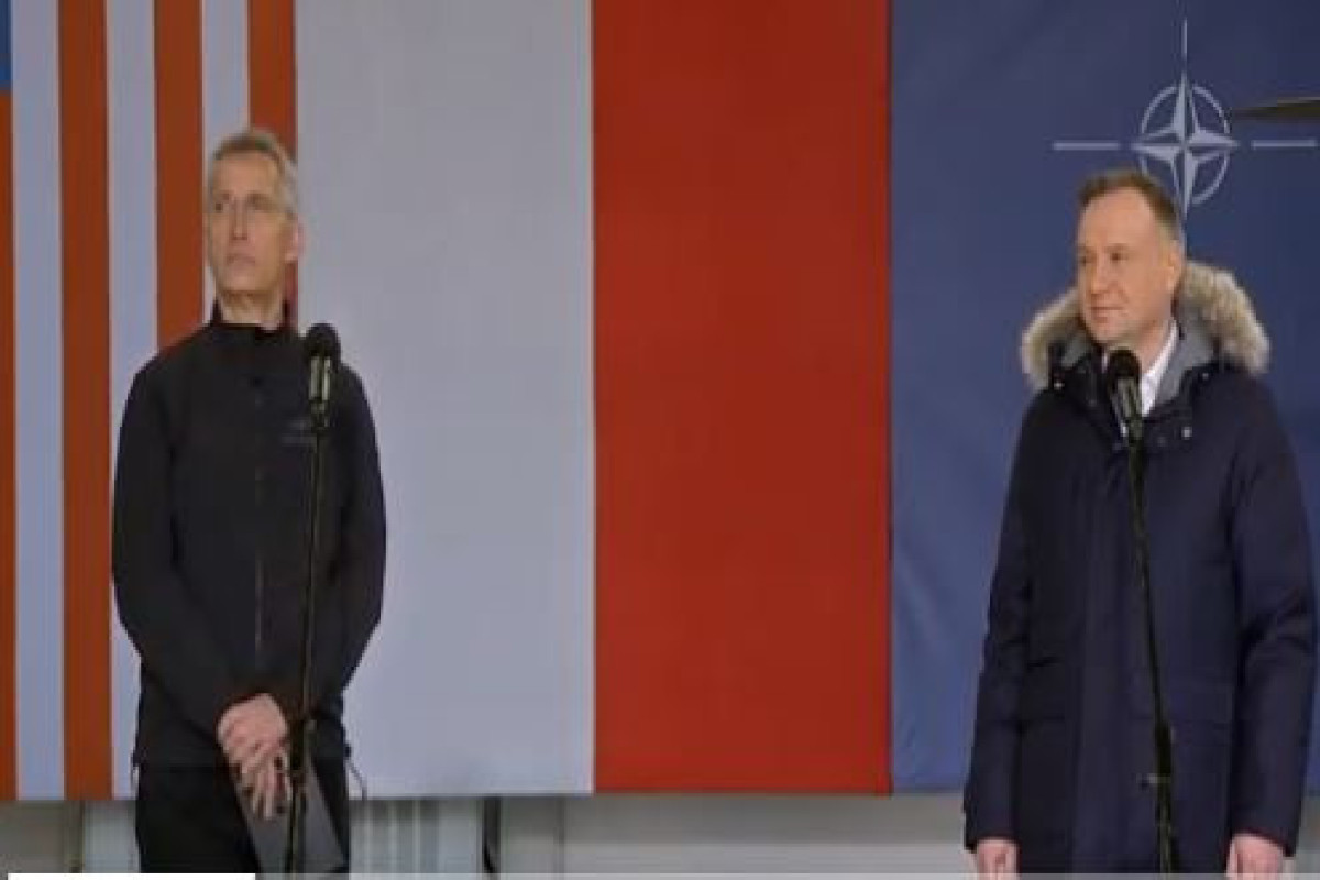 NATO Secretary-General Jens Stoltenberg, Polish President Andrzej Duda