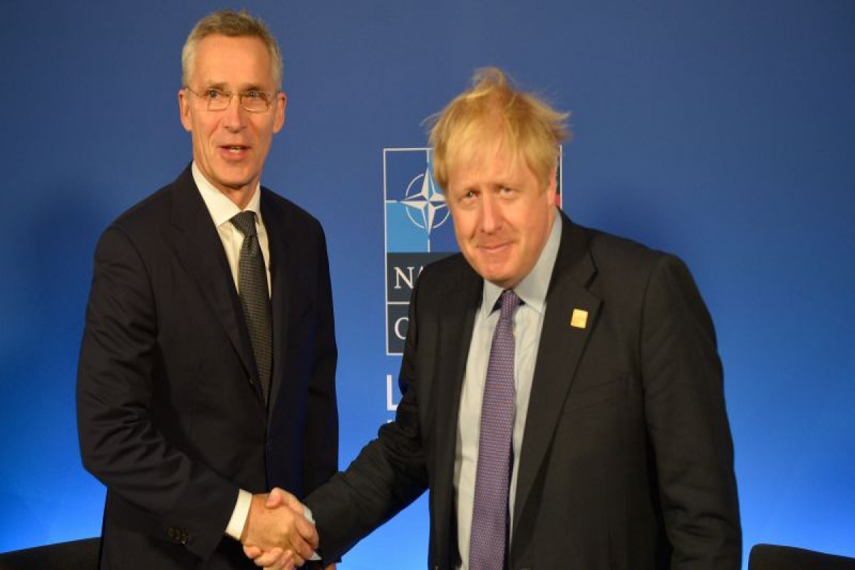  Nato secretary-general Jens Stoltenberg and British PM Boris Johnson 