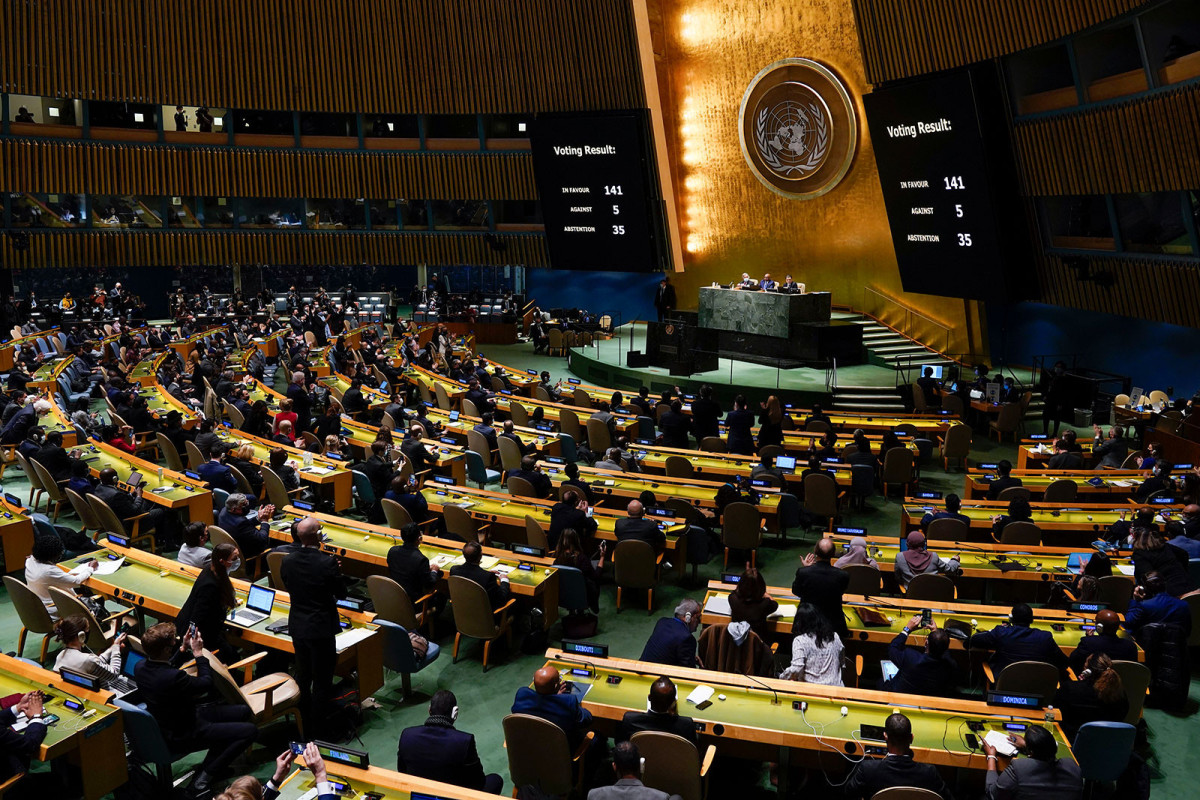 UN General Assembly votes to condemn Russia