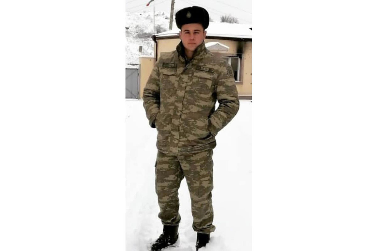Overtime military serviceman of Azerbaijani Army soldier Kazimov Vusal Vugar