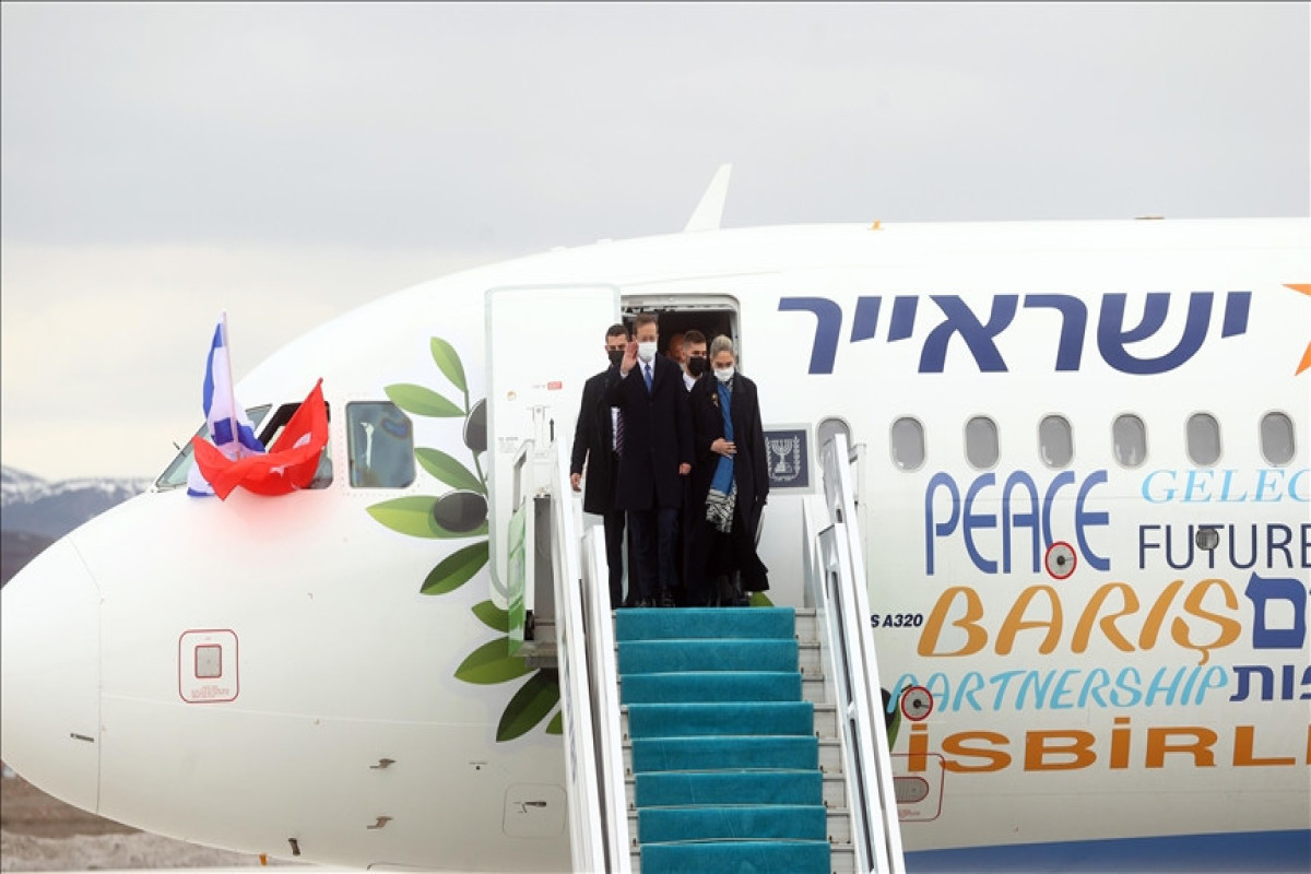 Israeli President arrives in Turkiye