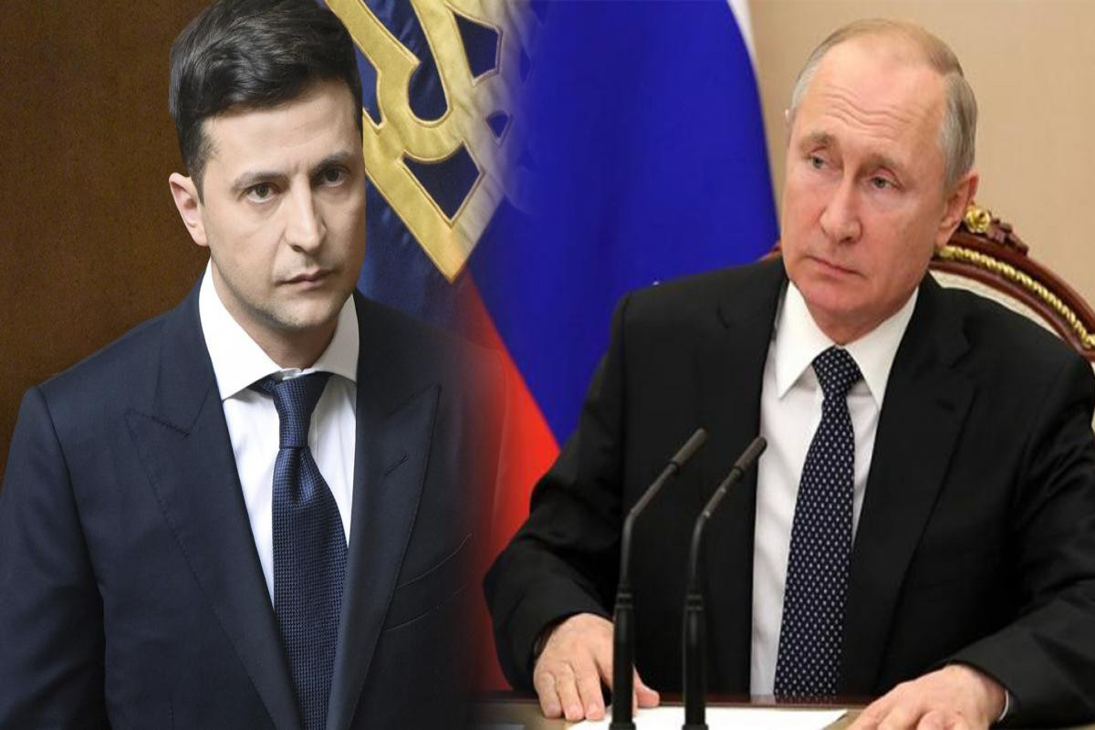 Volodymyr Zelensky, Ukraine's president  and Vladimir Putin, Russia's President