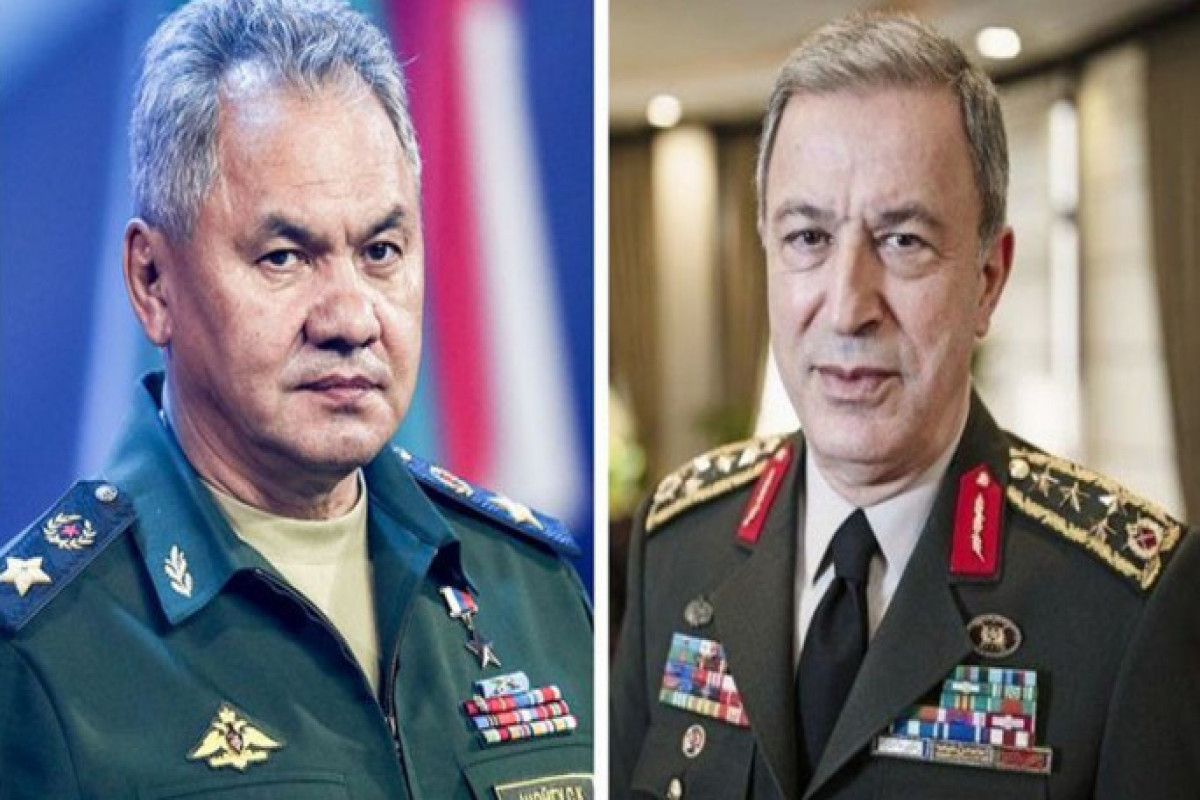 Sergei Shoigu, Russian Defense Minister and Hulusi Akar, Turkish Defense Minister