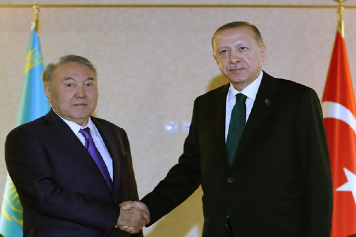 President Erdoğan meets with Kazakhstan's Founding President Nazarbayev