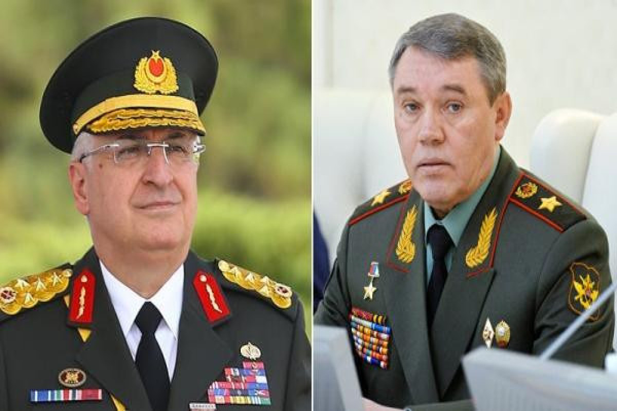 Chief of the General Staff of Turkiye, Yashar Guler and  Chief of the General Staff of the Russian Armed Forces, Valery Gerasimov