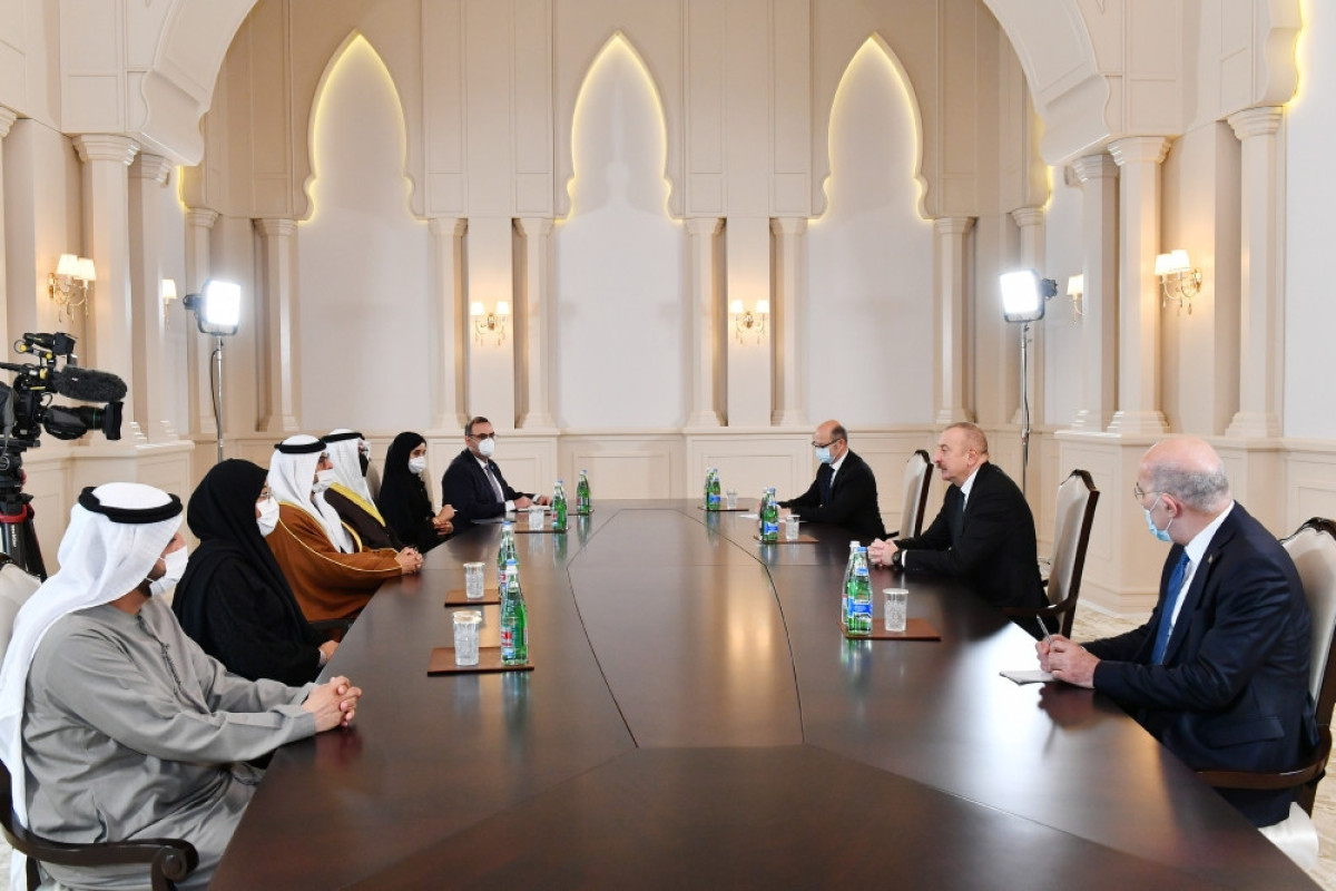 President Ilham Aliyev received delegation led by Minister of Energy and Infrastructure of United Arab Emirates