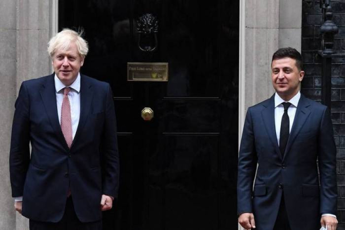 Boris Johnson, British Prime Minister and Volodymyr Zelensky, Preisdent of Ukraine