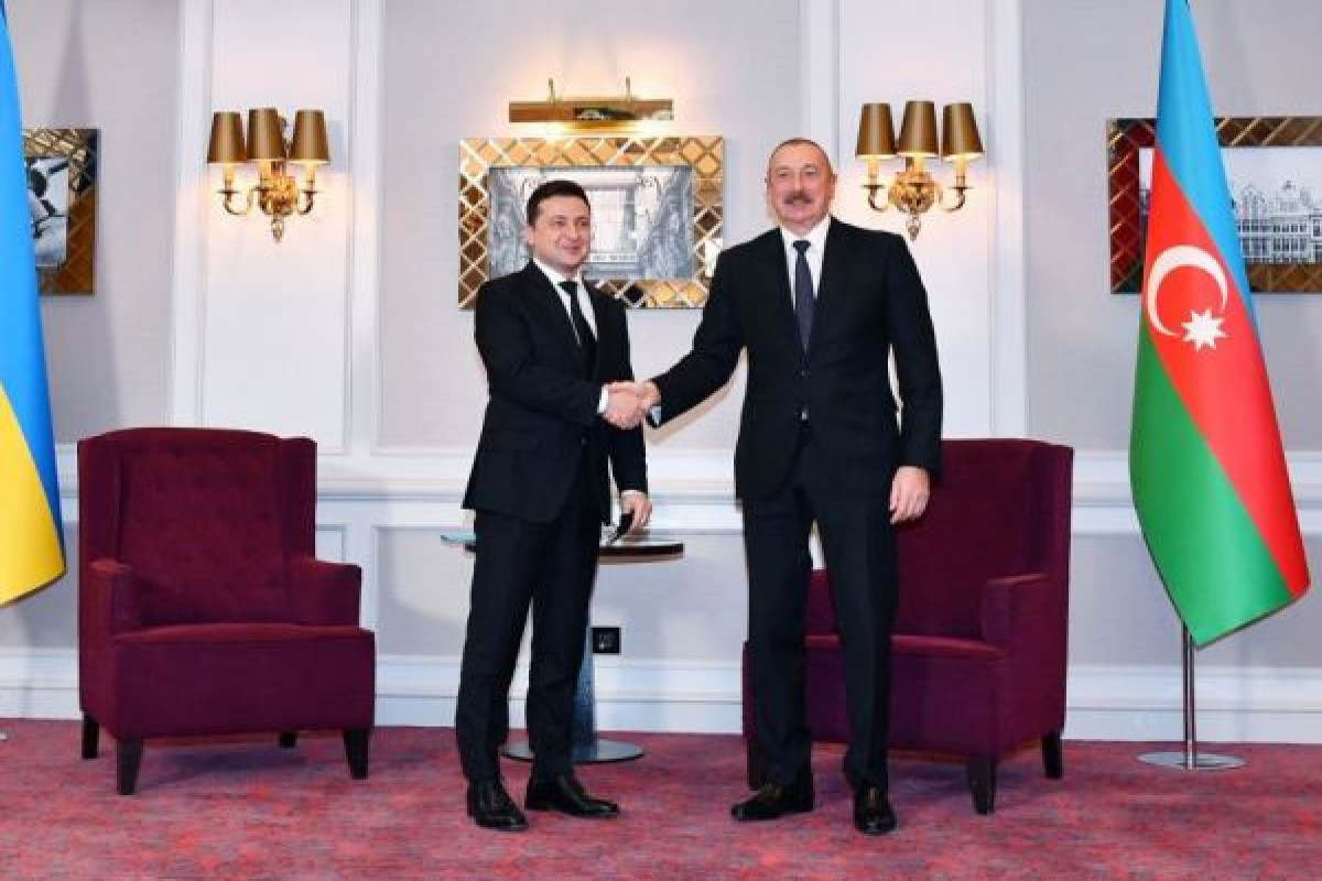 Volodymyr Zelensky  and Ilham Aliyev