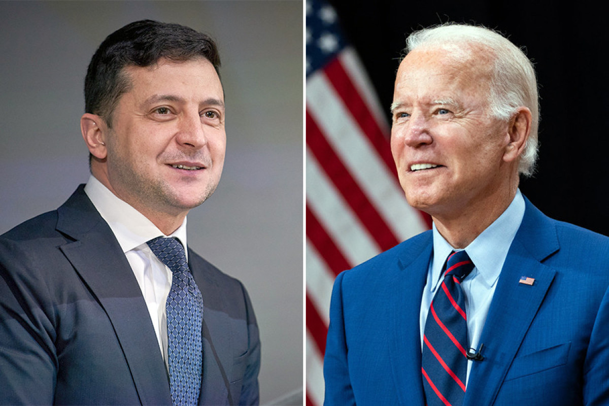 Volodymyr Zelensky  and Joe Biden