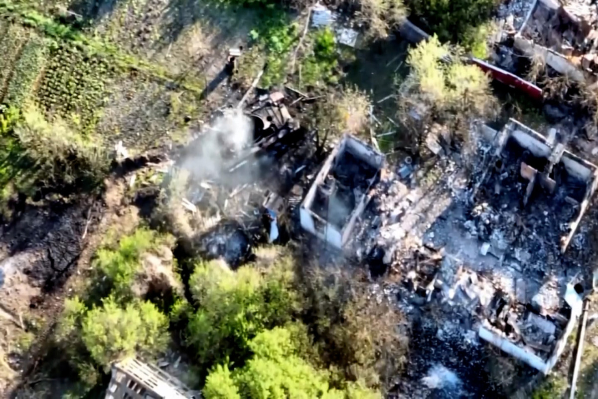 Ukrainians strike Russian positions in Oleksandrivka