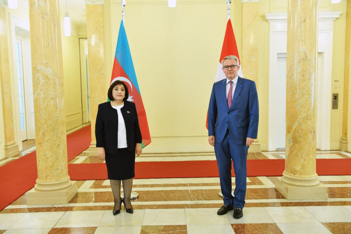 Chair of Azerbaijan's Milli Majlis Sahiba Gafarova Meets Chairman of Council of States of Swiss Federal Assembly