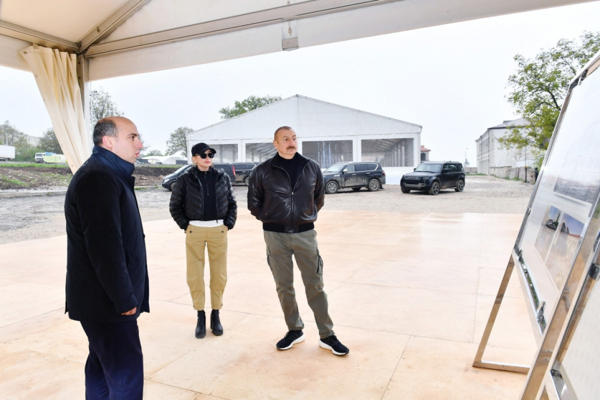 President Ilham Aliyev and First Lady Mehriban Aliyeva viewed repair and restoration work carried out at Shusha Realniy School