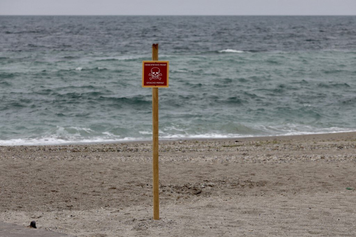 Ukrainian city of Odesa warns about a sea mine close to shore