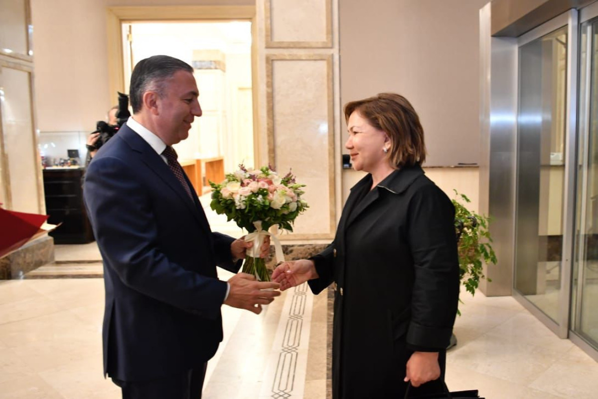 Tahir Mirkishili, Chairman of the Parliamentary Committee on Economic Policy, Industry and Entrepreneurship and   Balaim Kesebaeva, Deputy Speaker of the Parliament of the Republic of Kazakhstan