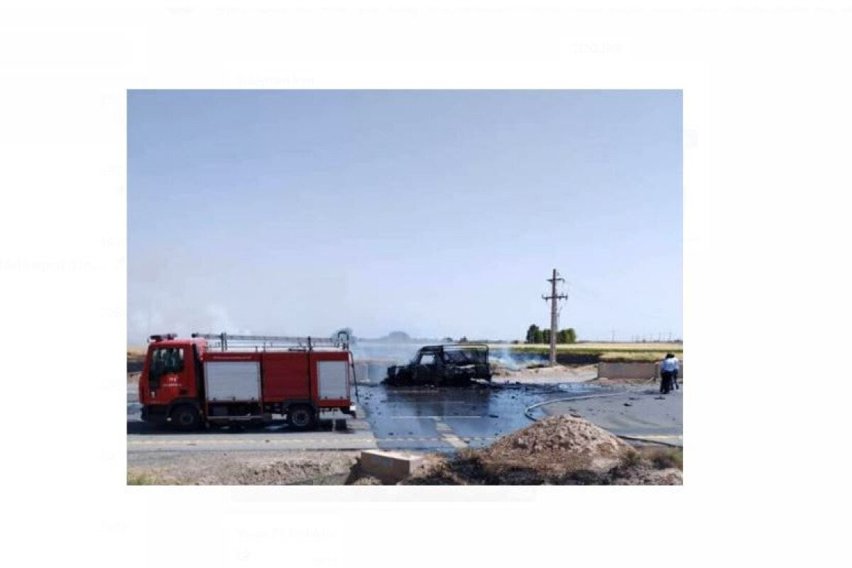In Iran, vehicle transporting ammunition burned down