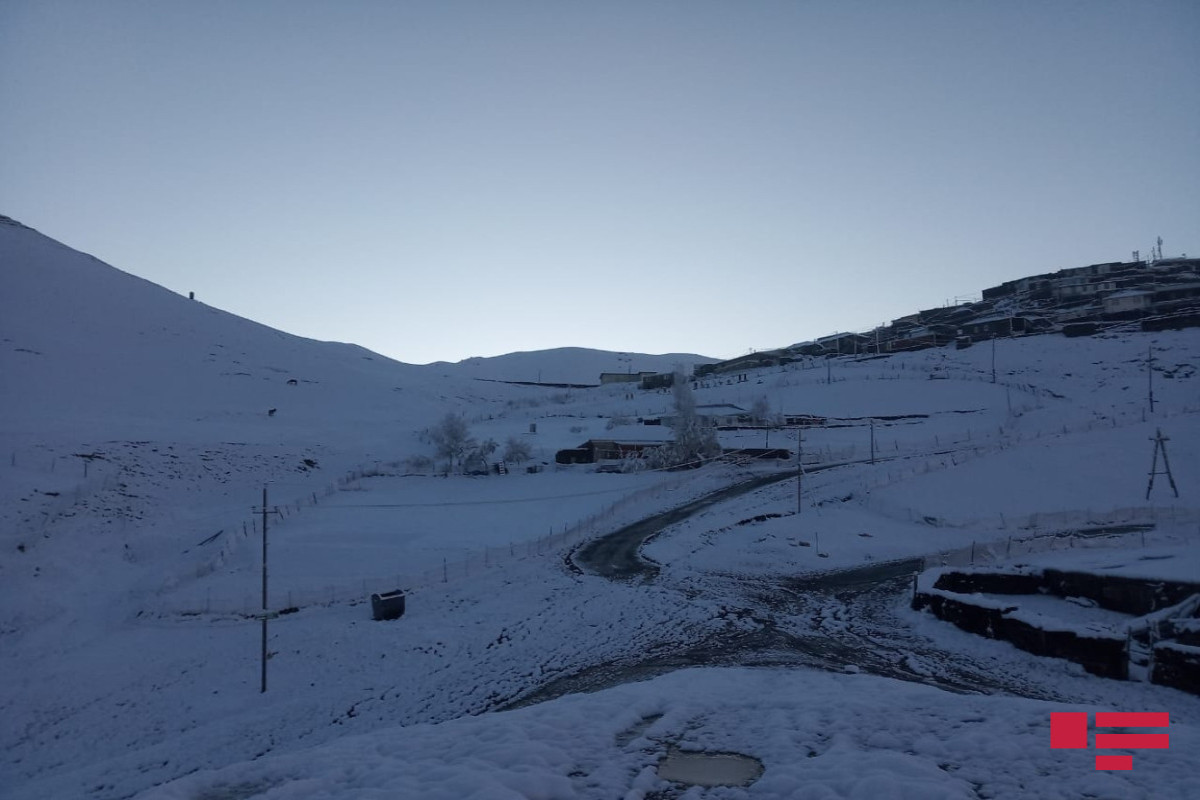 Height of snowfall in Azerbaijan's Khinalig surpasses 10 cm-PHOTO -VIDEO 