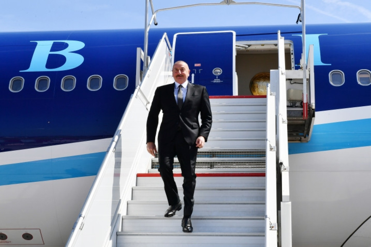 President Ilham Aliyev arrived in Brussels for working visit