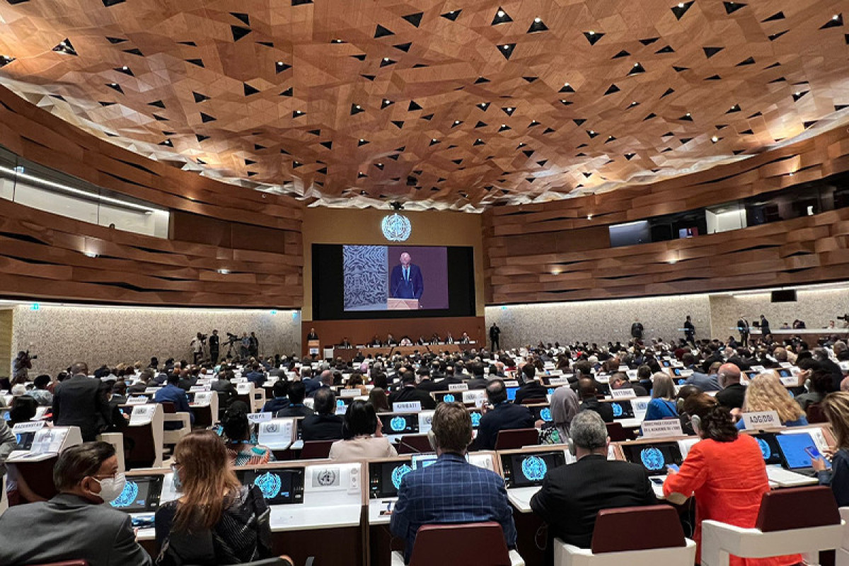Azerbaijan's Health Minister attends the 75th session of WHO