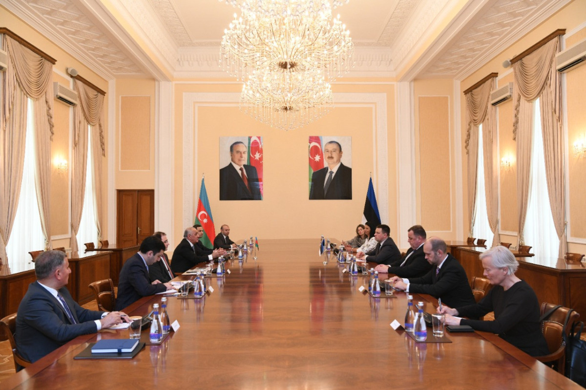 Azerbaijan's PMmet with chairman of Estonian Parliament