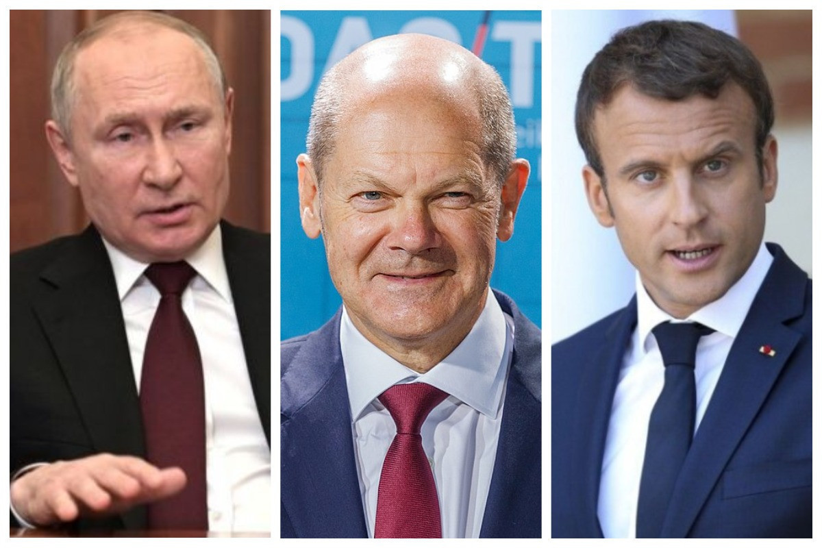 Putin, Macron, Scholz