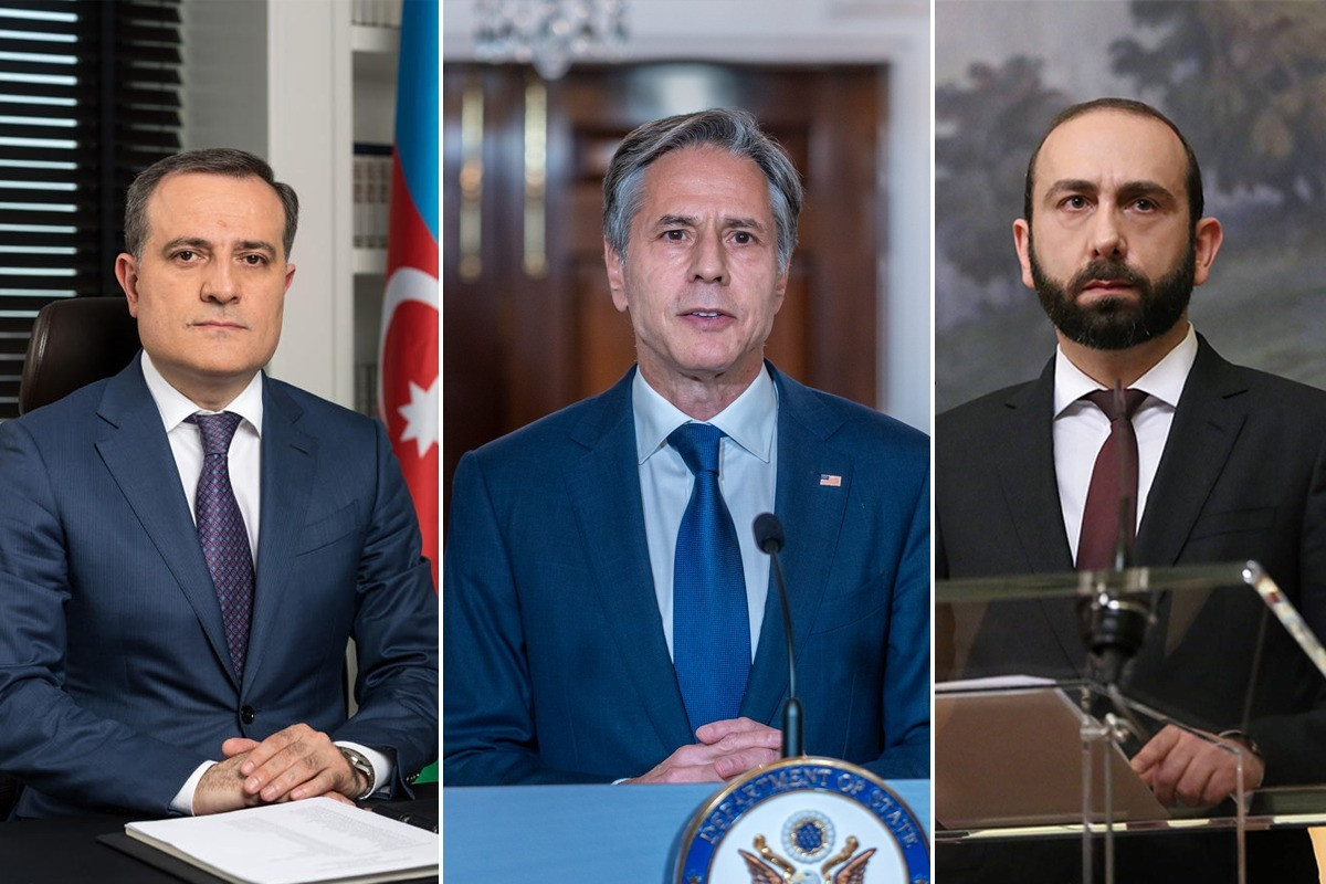 Jeyhun Bayramov, Antony Blinken, Ararat Mirzoyan