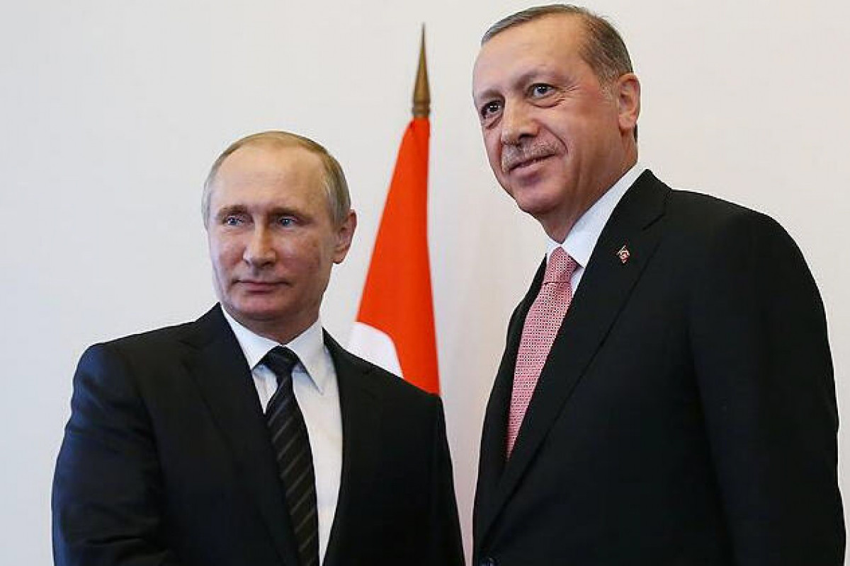 Vladimir Putin, President of Russia and Recep Tayyip Erdogan, President of Turkey