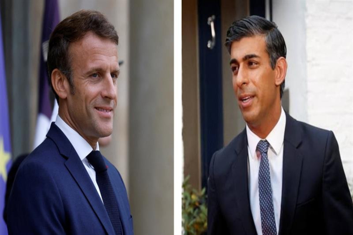 Emmanuel Macron, French President and Rishi Sunak, UK Prime Minister