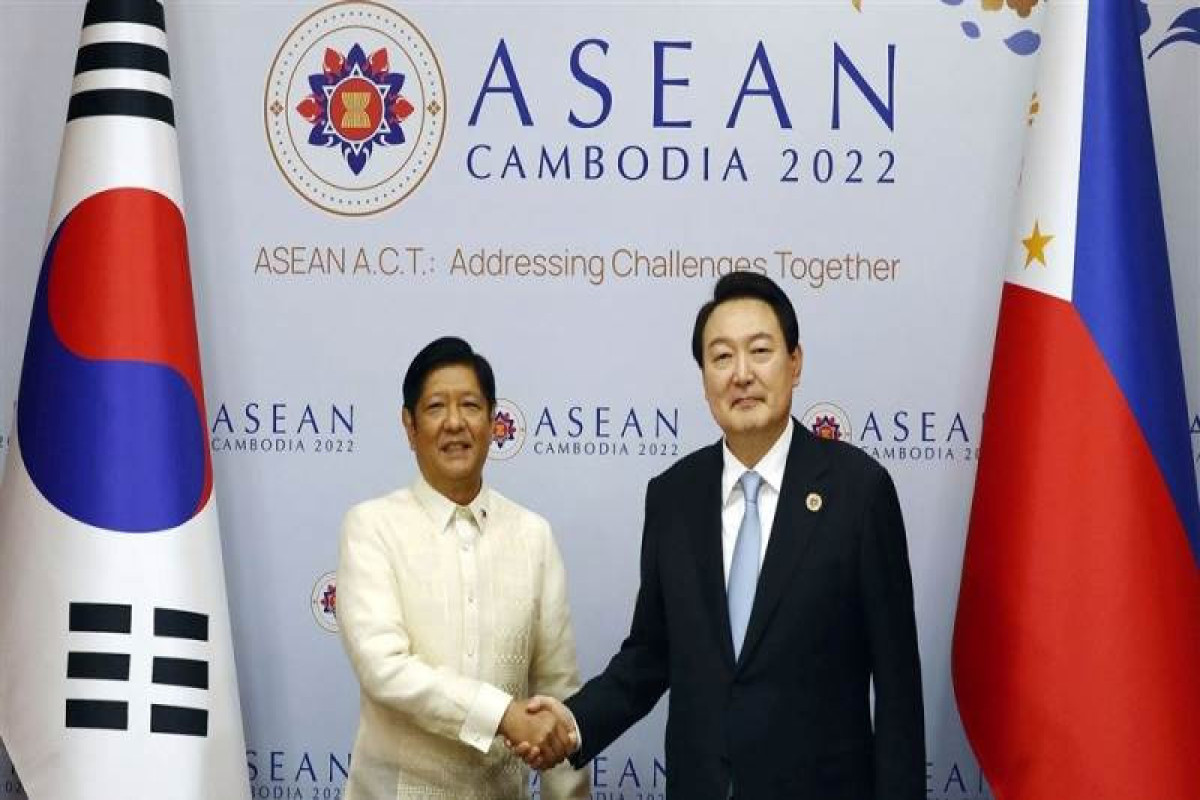 Ferdinand Romualdez Marcos Jr, Philippine counterpart and Yoon Suk-yeol, South Korean President