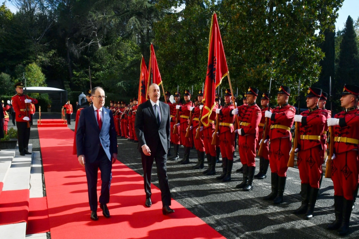 Official welcome ceremony was held for President Ilham Aliyev in Tirana