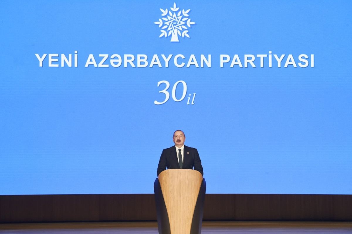 An event dedicated to 30th anniversary of New Azerbaijan Party held, President Ilham Aliyev delivered speech-UPDATED-1 