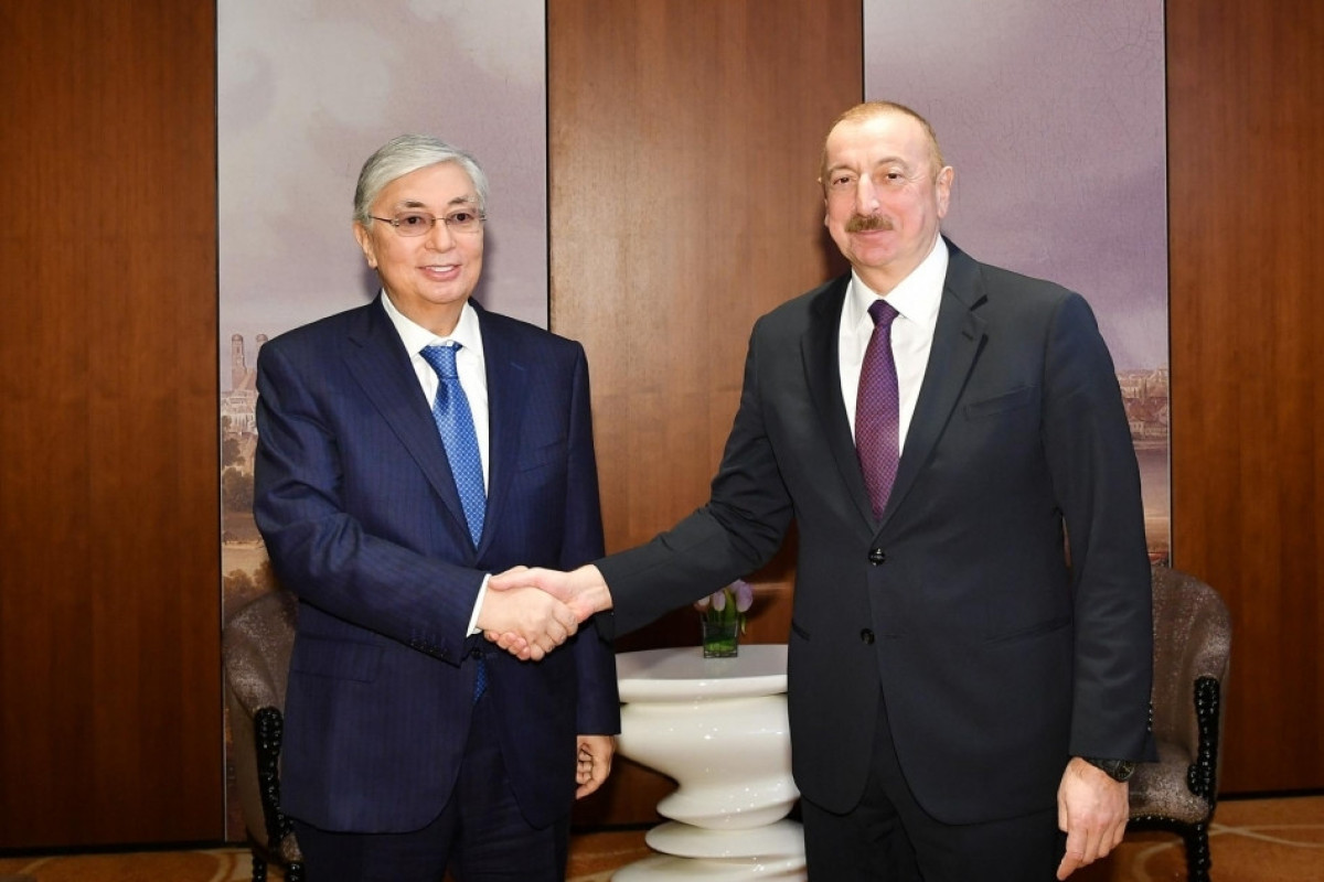 Kasym-Jomart Tokayev and Ilham Aliyev