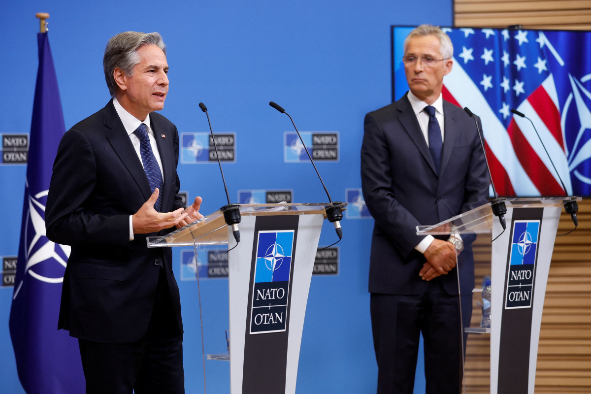 Antony Blinken, US Secretary of State and Jens Stoltenberg, NATO Secretary General