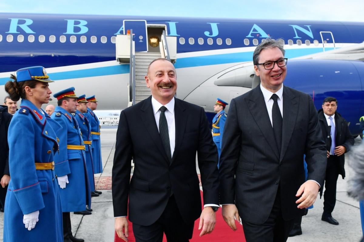 President Ilham Aliyev pays official visit to Serbia