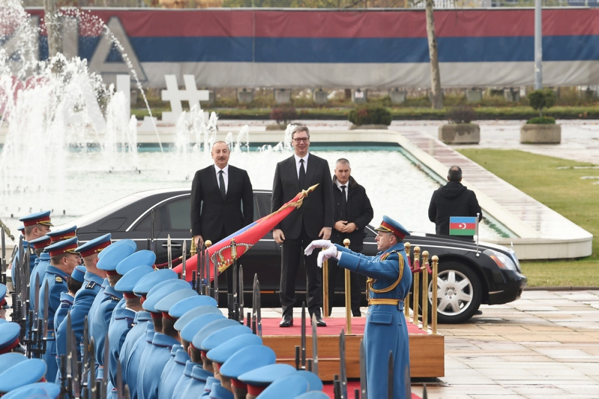 Official welcome ceremony was held for President Ilham Aliyev in Belgrade