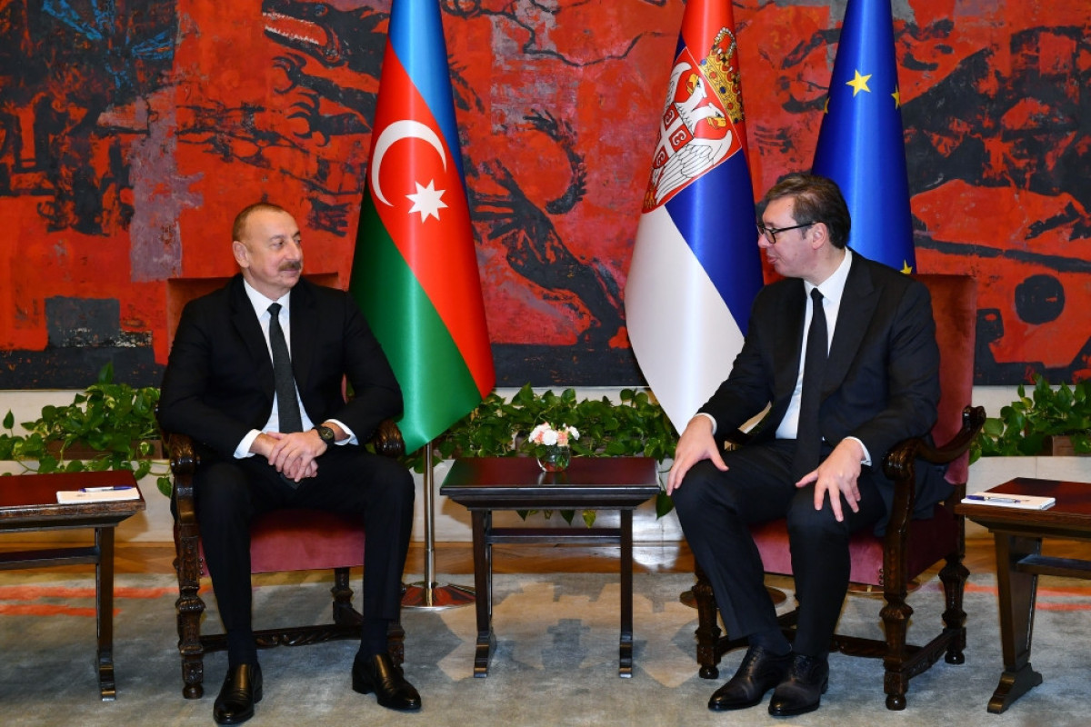 President Ilham Aliyev, President of Serbia Aleksandar Vucic held one-on-one meeting in Belgrade-UPDATED 
