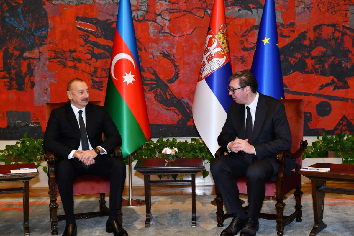 Ilham Aliyev and Aleksandar Vučić