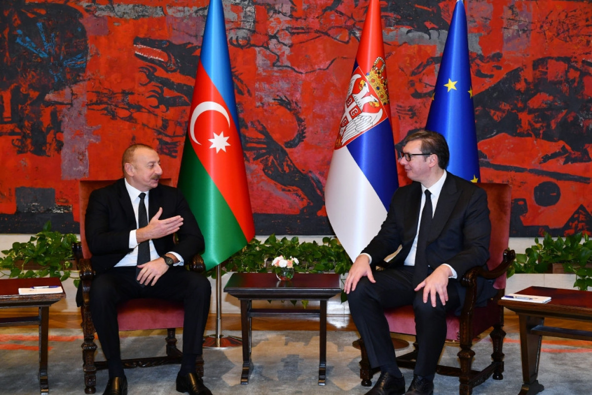 President Ilham Aliyev, President of Serbia Aleksandar Vucic held one-on-one meeting in Belgrade-UPDATED 