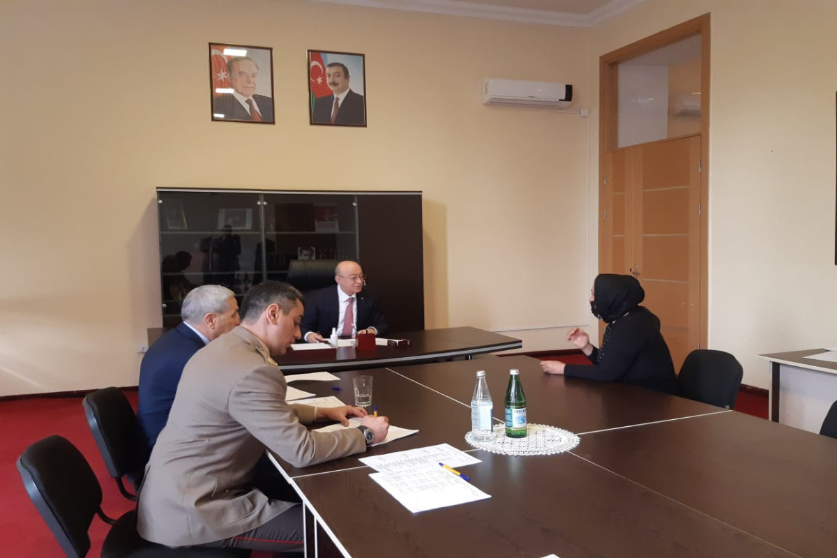 Azerbaijan's Minister of Emergency Situations received residents in Ganja city-PHOTO 