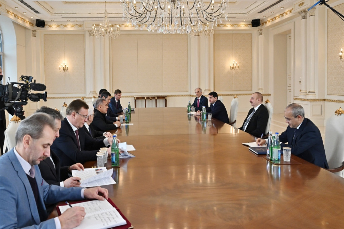 Azerbaijani President receives President of Tatarstan