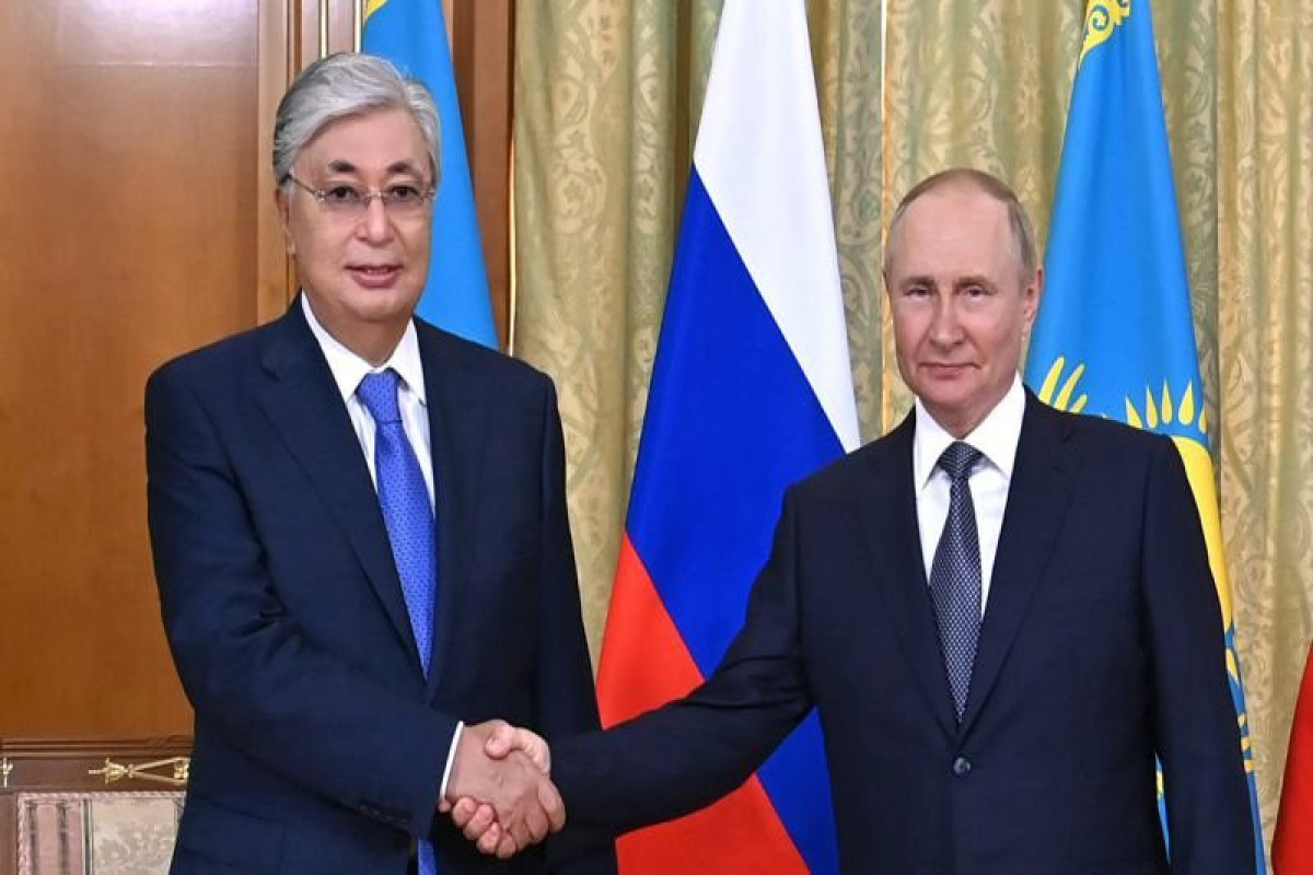 Kassym-Jomart Tokayev and Vladimir Putin