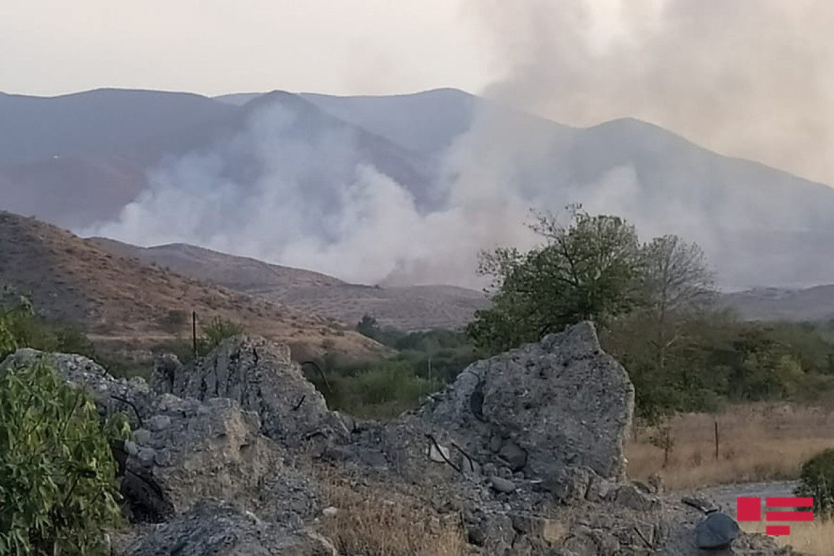 Armenians set another fire in Khojaly-PHOTO 