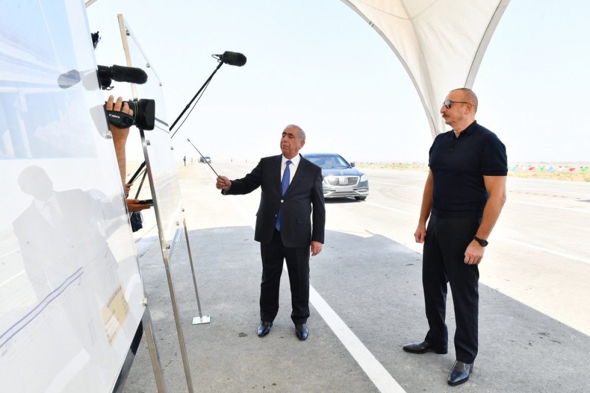 Azerbaijani President viewed work underway on Barda-Aghdam highway-UPDATED 
