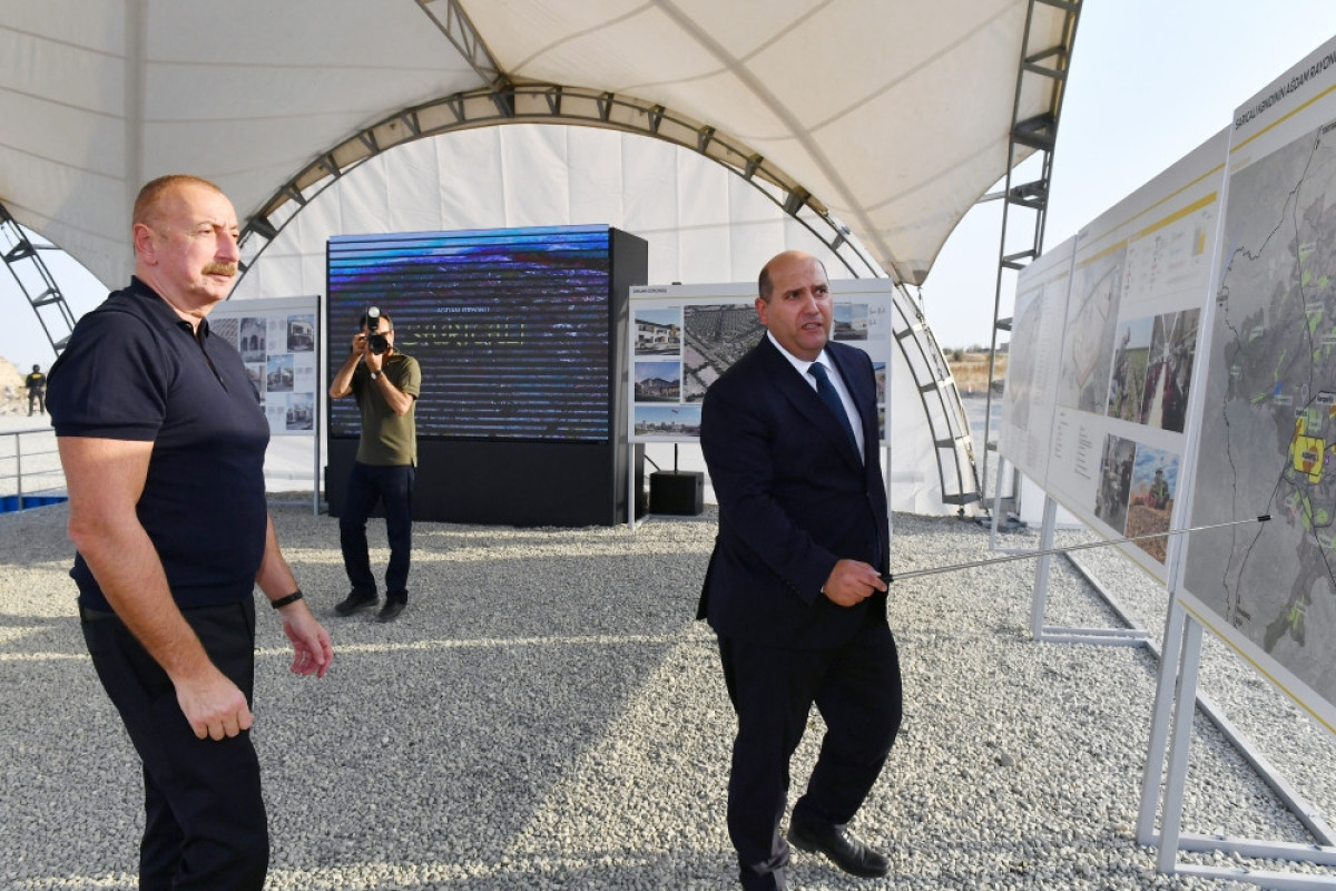 Azerbaijan's President laid the foundation stone of Sarijali village in Aghdam-UPDATED 