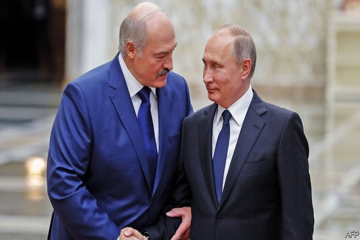 Belarusian leader Alexander Lukashenko and Russian President Vladimir Putin