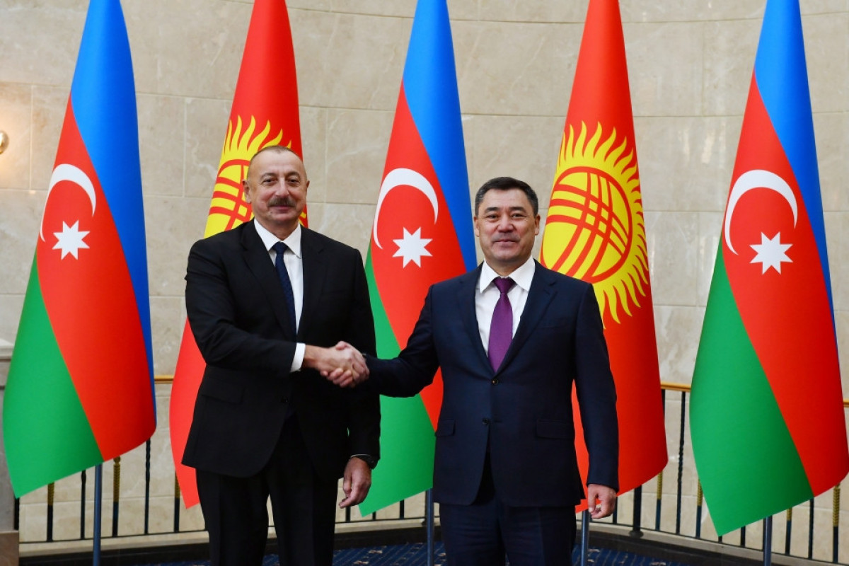 Official welcome ceremony was held for President Ilham Aliyev in Bishkek