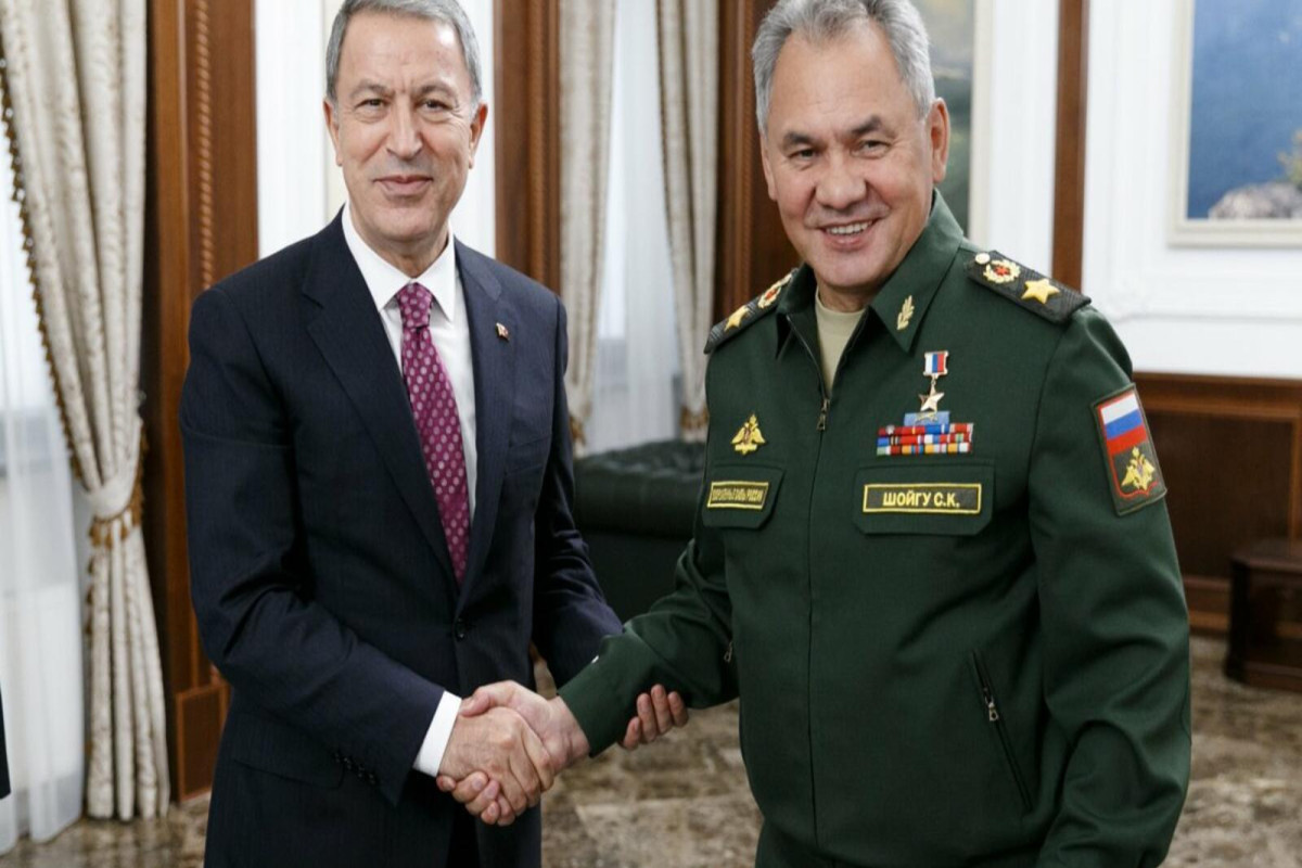 Hulusi Akar, Turkish Minister of National Defense and Sergey Shoigu, Russian Defense Minister