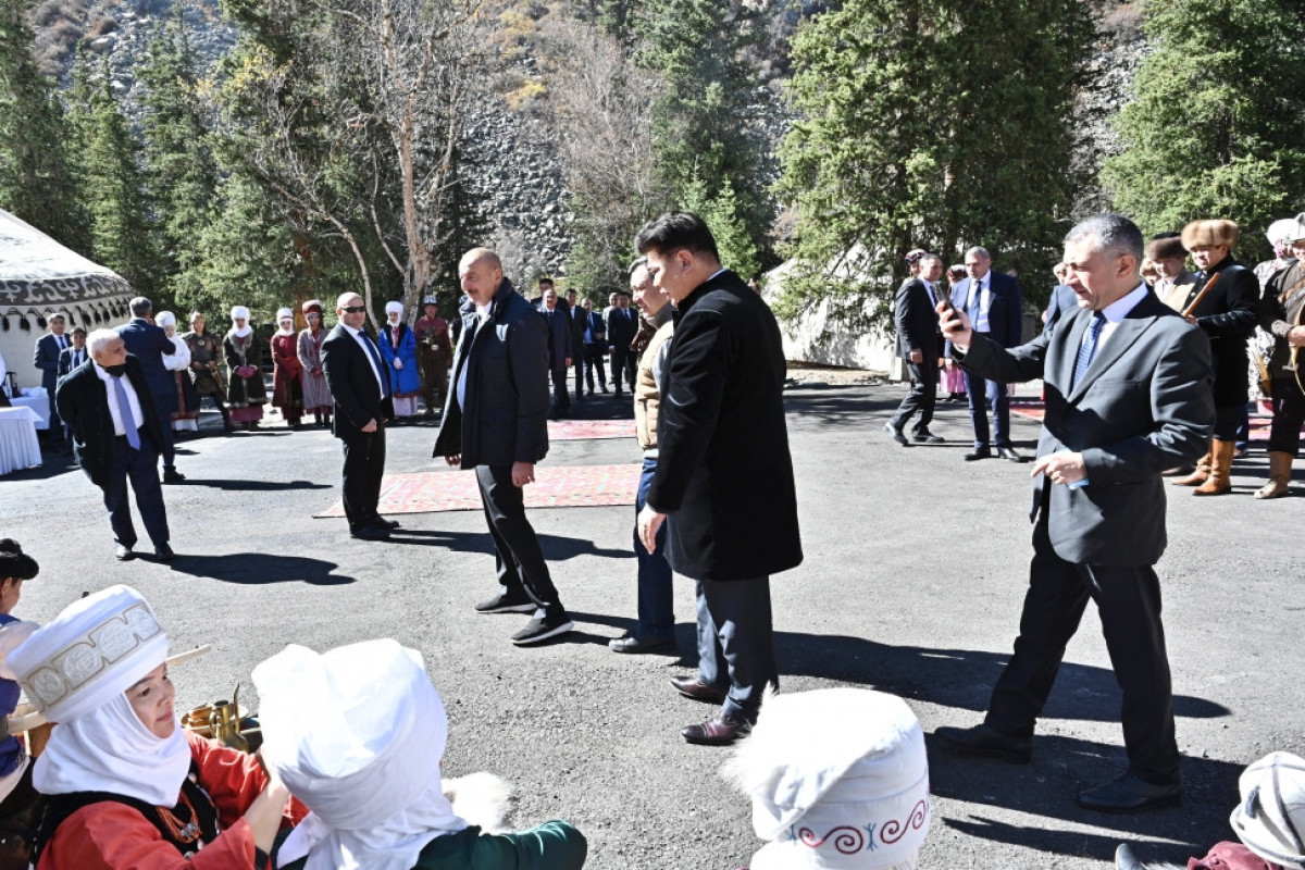 Cultural program was held in Ala-Archa National Park in Bishkek, Azerbaijani, Kyrgyz presidents attended the event